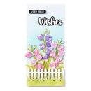Spellbinders Wildflowers Stamp & Die Set by Lisa Horton - Very Best Wishes Sentiments