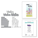 Spellbinders Wildflowers Stamp & Die Set by Lisa Horton - Very Best Wishes Sentiments