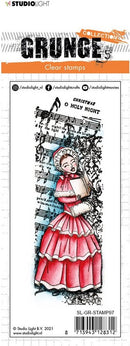Studio Light Grunge Collection Clear Stamp - Carolling Dickens Girl