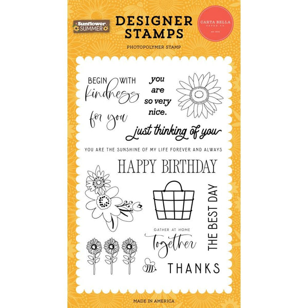 Carta Bella Sunflower Summer Stamps Begin With Kindness*
