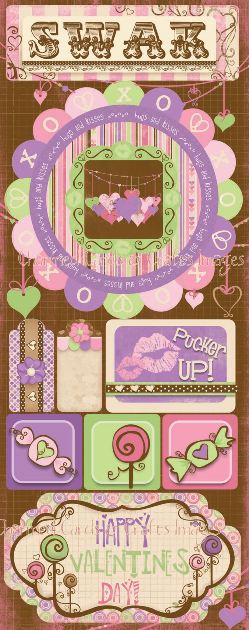 Bo Bunny - Smoochable Collection - Cardstock Stickers - Hugs and Kisses*