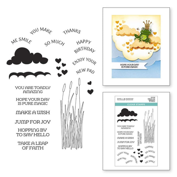 Spellbinders Clear Stamp Set Jump For Joy Sentiments