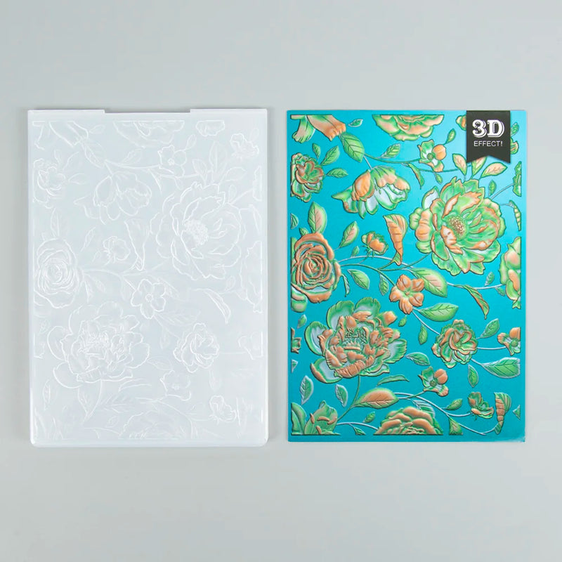 Poppy Crafts 3D Embossing Folder #44 - Delicate Flowers #2