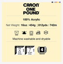 Caron One Pound Yarn - Deep Violet*