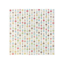 A square sheet of Vellum featuring a dense pattern of small and medium multicolored polka dots on white background, shown against a solid white backdrop.