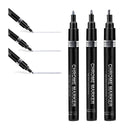 Poppy Crafts Chrome Markers 3 Pack - Silver