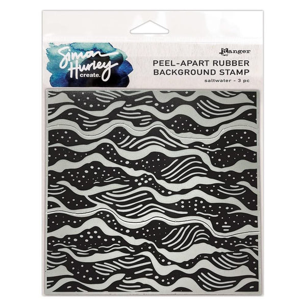 Peel-apart rubber stamp with wave pattern packaging