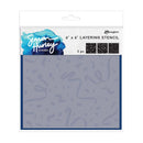 Layering stencil packaging with 'Simon Hurley' branding on a white background
