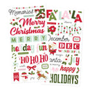 Collection of Christmas-themed text and graphics on a white background