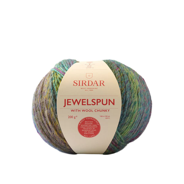 Sirdar Jewelspun With Wool Chunky Yarn 200g - Emerald Shore
