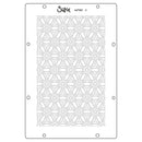 Sizzix stencil with geometric pattern on a white background