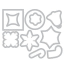 Set of various star-shaped cookie cutters on a white background