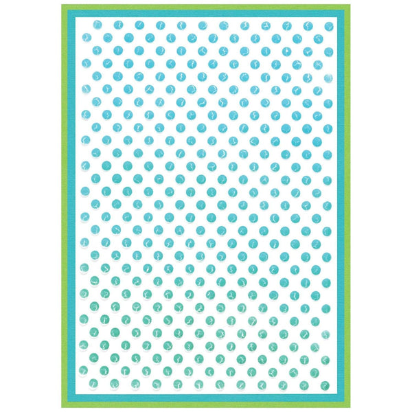 Sizzix 3-D Textured Impressions Embossing Folder w/A6 Stencil By Stacey Park - Rock the Dots