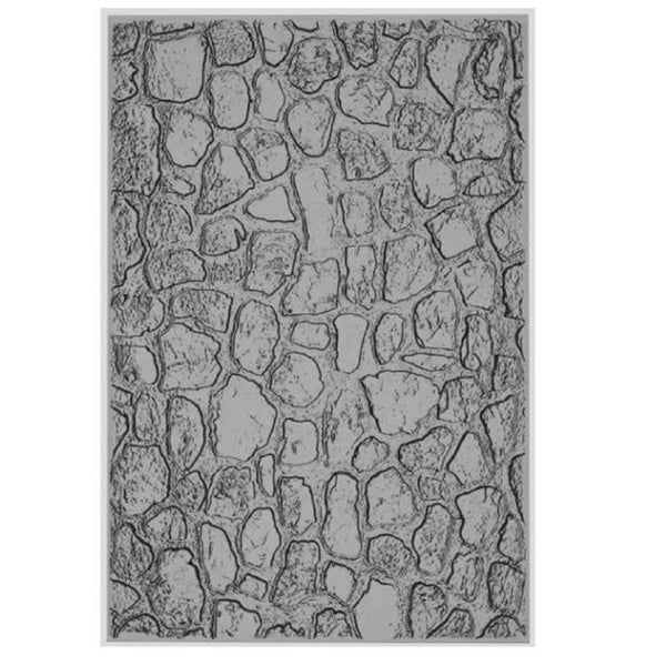 Sizzix 3D Texture Fades A5 Embossing Folder By Tim Holtz - Cobblestone