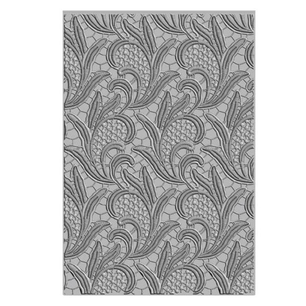 Sizzix 3D Textured A5 Embossing Folder By Eileen Hull - Lacy Leaves