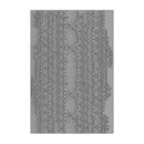 Decorative embossed card with geometric pattern on a white background