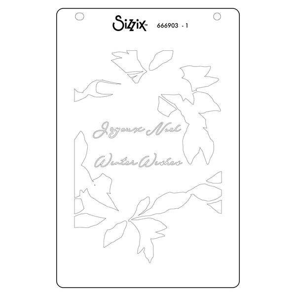 Sizzix A6 Stencil Set By Stacey Park 4/Pkg - A Wreath in Time
