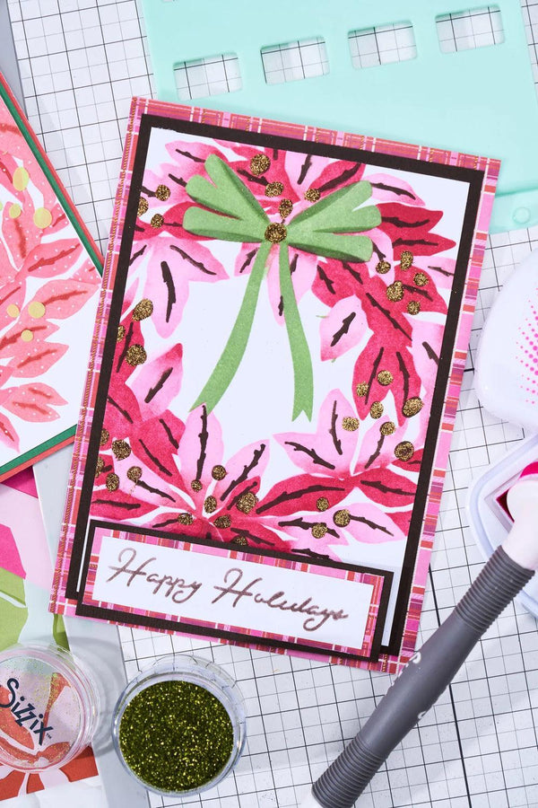 Sizzix A6 Stencil Set By Stacey Park 4/Pkg - A Wreath in Time