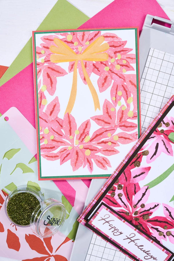 Sizzix A6 Stencil Set By Stacey Park 4/Pkg - A Wreath in Time