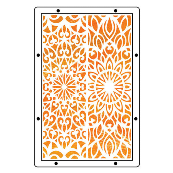 Sizzix Studio A5 Clear Stamp and Stencil Set By Mark Montano - Build It