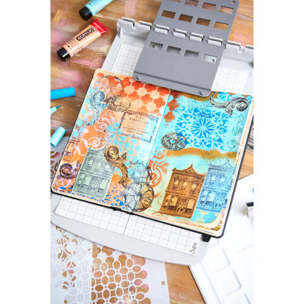 Sizzix Studio A5 Clear Stamp and Stencil Set By Mark Montano - Build It