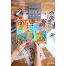 Sizzix Studio A5 Clear Stamp and Stencil Set By Mark Montano - Build It