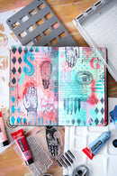 Sizzix Studio A5 Clear Stamp and Stencil Set By Mark Montano - My Favorite Things