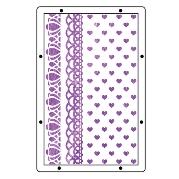Sizzix Studio A5 Clear Stamp and Stencil Set By Mark Montano - Stitches