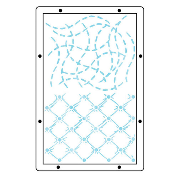 Sizzix Studio A5 Clear Stamp and Stencil Set By Mark Montano - Stitches
