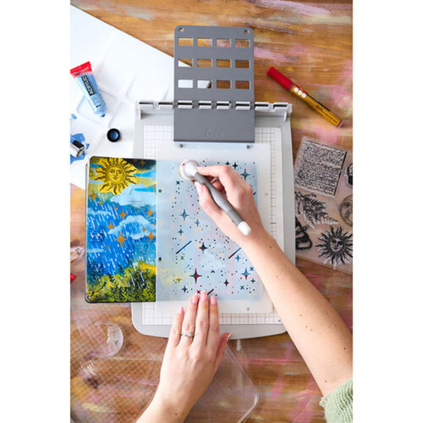 Sizzix Studio A5 Clear Stamp and Stencil Set By Mark Montano - Weather Wonder
