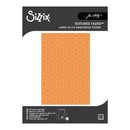Sizix Jim Hettle Textured Fades Large A5 2-D Embossing Folder in orange, shown in its black retail packaging on a white background.