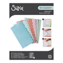 Sizzix Thinlits Snap & Swap Dies packaging with die-cut samples on a white background