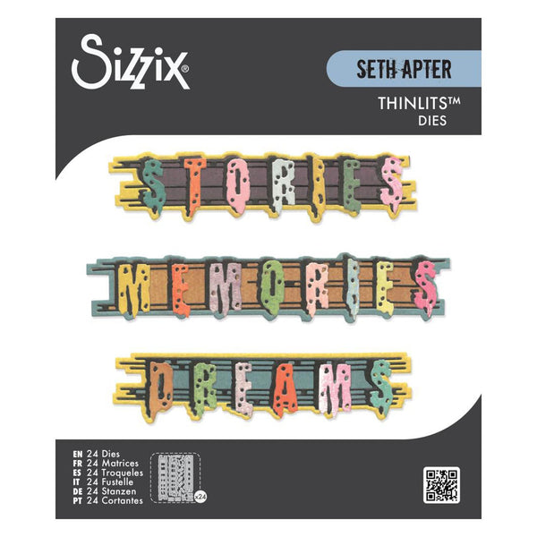 Sizzix Thinlits Die Set By Seth Apter 24/Pkg - Word Wafers