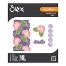 Sizzix Thinlits Dies set with floral and geometric designs on packaging