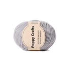Poppy Crafts Wool Thread Anti-Pilling Yarn 50g - Soft Grey