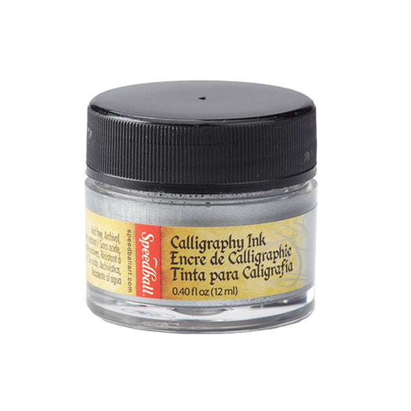 Speedball Calligraphy Acrylic Dip Ink 12ml - Silver