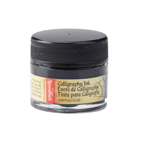 Speedball Calligraphy Acrylic Dip Ink 12ml - Super Black