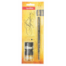 Calligraphy pen with black and gold ink