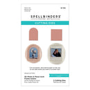 Spellbinders Paper Arts Cutting Dies product packaging, model S1-194, featuring two rectangular cutting dies in a dusty rose color, shown on a white background with product details and example images.