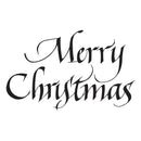 Black 'Merry Christmas' text on a white background