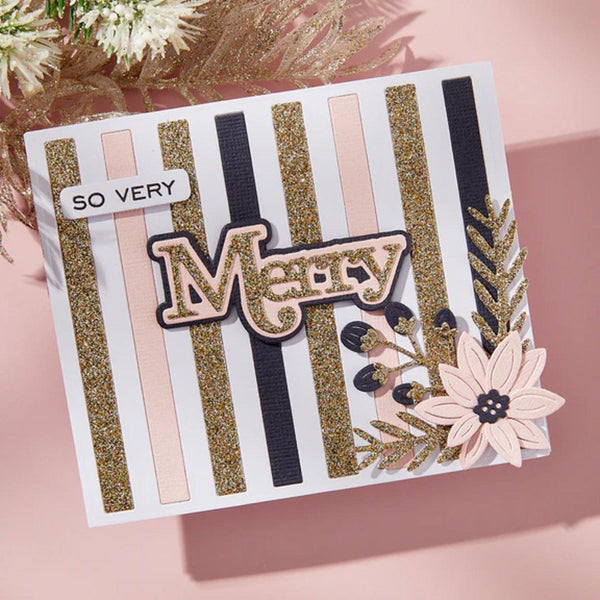 Spellbinders All About Christmas Stamp & Die Set by Lisa Horton - Merry Sentiments