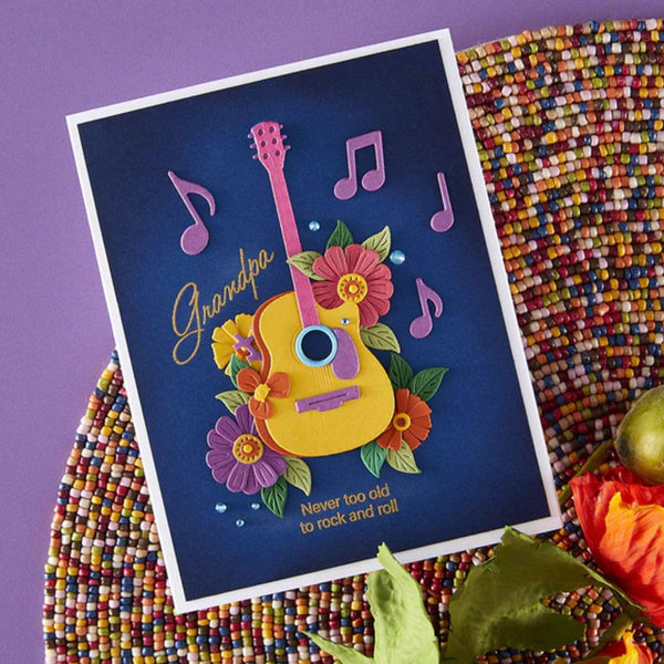 Spellbinders Bibi's Musical Notes Clear Stamp Set By Bibi Cameron - Family Musical Mix Greetings