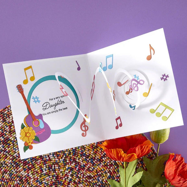 Spellbinders Bibi's Musical Notes Clear Stamp Set By Bibi Cameron - Family Musical Mix Greetings