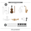 Spellbinders Bibi's Musical Notes Etched Dies By Bibi Cameron - Mini Musical Instruments