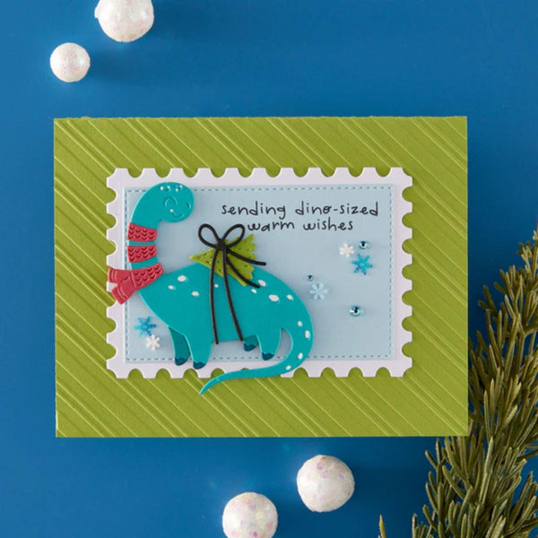 Spellbinders Independent Exclusive Clear Stamp & Die Set - Dino-Sized Holiday