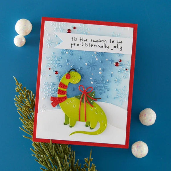 Spellbinders Independent Exclusive Clear Stamp & Die Set - Dino-Sized Holiday