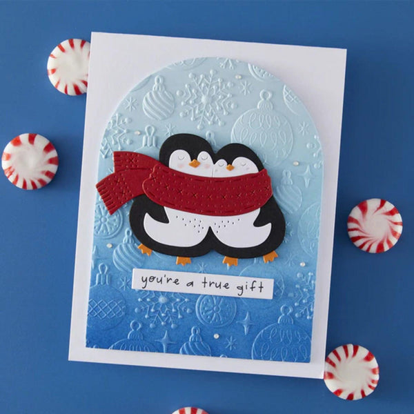 Spellbinders Merry Mischief Clear Stamp & Die Set - Cozy Waddles
