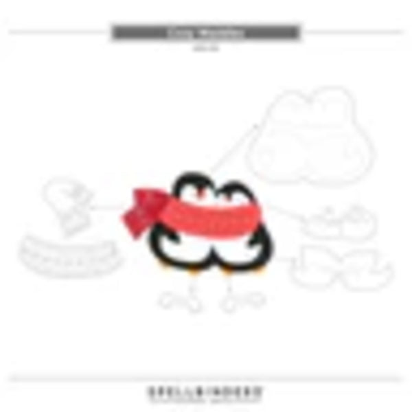 Spellbinders Merry Mischief Clear Stamp & Die Set - Cozy Waddles