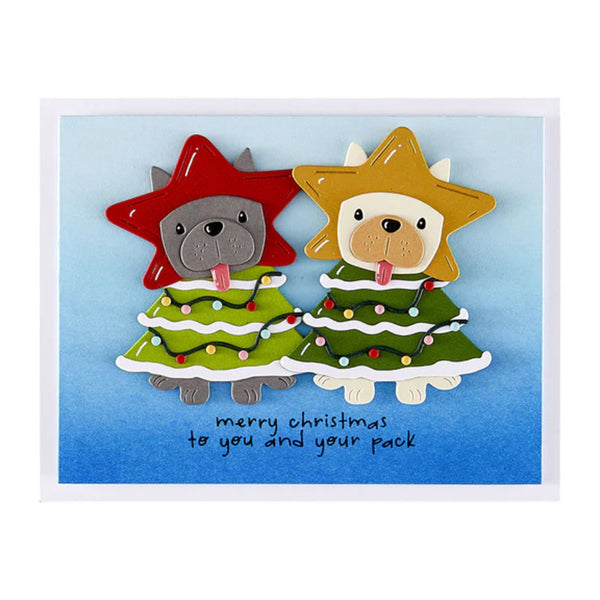 Spellbinders Merry Mischief Clear Stamp & Die Set - Deck the Paws