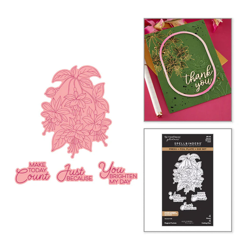 Spellbinders Magical Fuchsia Foil Plate & Die Set | CraftOnline